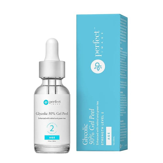 Glycolic Acid 50% Gel Peel - Enhanced with Retinol & Green Tea Extract (Professional Skin Peel)1 ounce