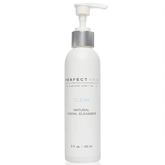 PERFECT SKIN BY CHRISTIE KIDD, PA-C Clean Natural Facial Cleanser – Gentle Face Wash with Aloe, Olive Leaf & Tea Tree – Soothes, Hydrates, Deep Cleans Pores – 6 fl oz (180 ml)