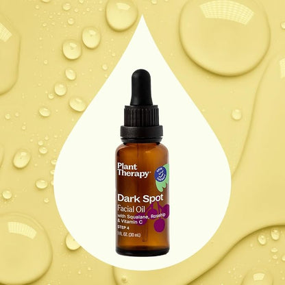 Plant Therapy Dark Spot Facial Oil 30 mL (1 oz) Visibly Reduces the Look of Dark Spots, and Scars, Promotes a More Even, Brighter-Looking Tone, Defends Against Discoloration-Causing Stressors