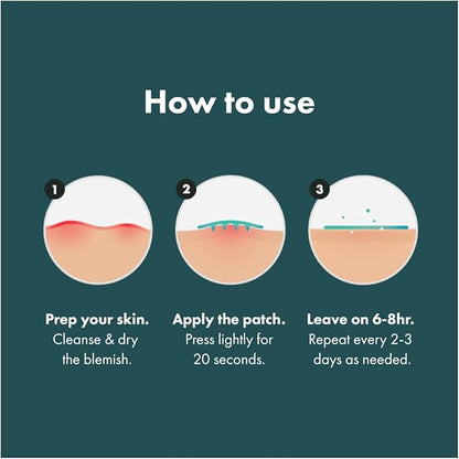 Mighty Patch Micropoint Large Hydrocolloid Pimple Patches for Face Blemishes from Hero Cosmetics, Acne Stickers for Early Stage Zits & Hidden Pimples, 1,385 Proprietary Micropoints, 6 Count