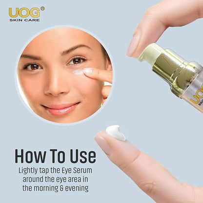 UOG (United One) Eye Serum Complex – Rapid Reduction Eye Serum for Dark Circles, Puffiness, Wrinkles & Crow’s Feet | Anti-Aging Formula for Firm, Youthful Eyes | Hydrates & Smooths (20ml / 0.7oz)