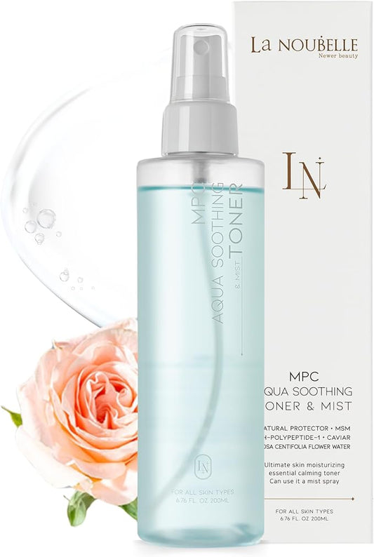 MPC Aqua Soothing Toner & Mist – Deep Hydrating & Calming and Restoring PH Balance with Caviar, Peptides, Rosa Centifolia, Latobasilius & CICA Extract, Premium Korean Toner, 6.76 fl oz
