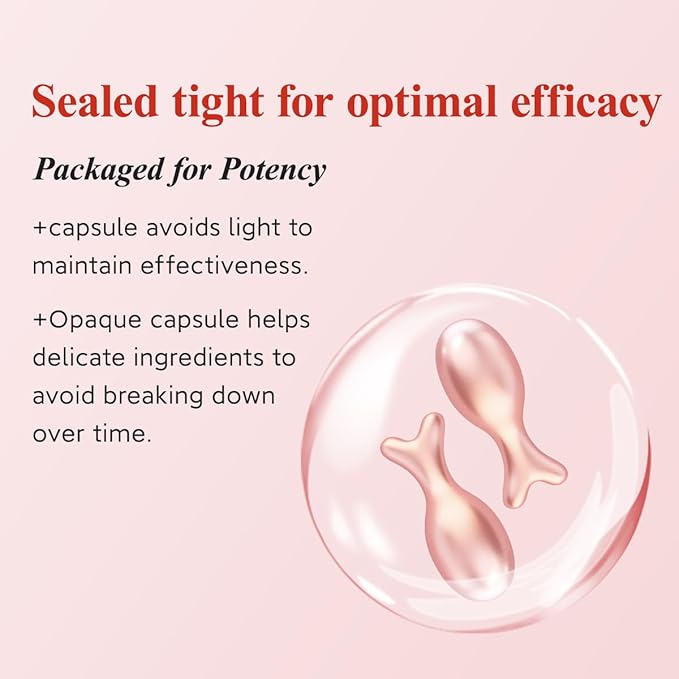 HKH Retinol Face Serum Oil - Anti-aging Night Serum with Vitamin E, 48 Capsules, Reduce Wrinkles, Firm & Hydrate Skin, Non-Greasy Formula, Travel-Friendly Skincare, with Scissors