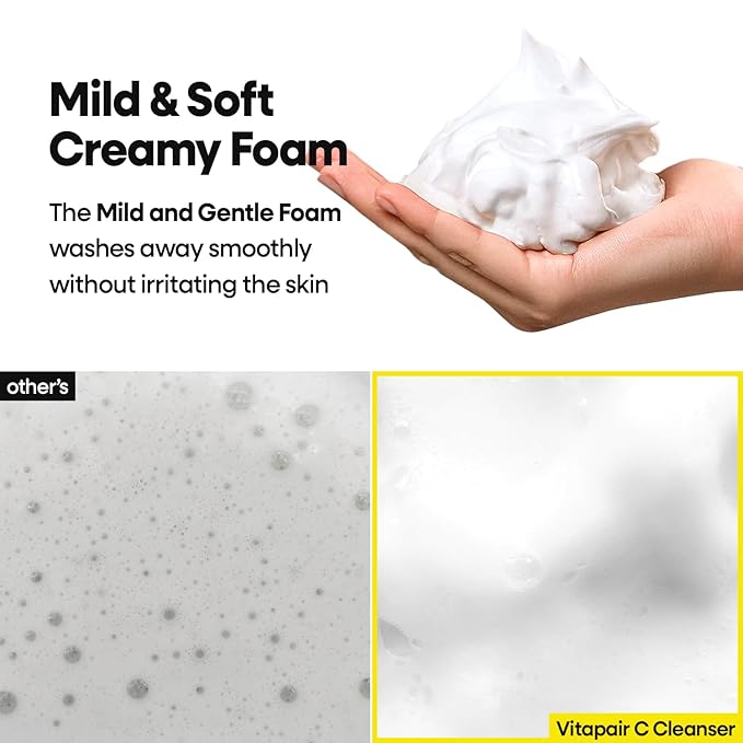 Nature Republic Vitapair C Glow Facial Cleanser 2 Pack- Vitamin Face Wash for Cleaner Skin, Hydrating Facewash for Women, Gentle Natural Cleanser, Daily Makeup Remover, Nighttime Foaming