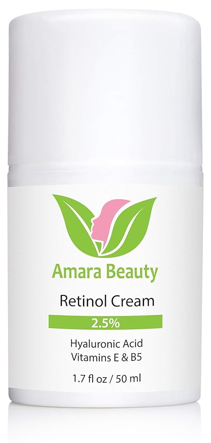 Retinol Cream for Face 2.5% with Hyaluronic Acid & Vitamins E & B5, 1.7 fl. oz. (Pack of 2)