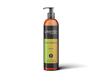 Lyfetrition Anti-Wrinkle Serum | 12 Oz Large Bottle | Anti-Aging Face Serum With Jojoba Oil, Rosehip Seed Oil & Many More Natural Ingredients - Moisturizing Cleanser for Fair & Younger Looking Skin