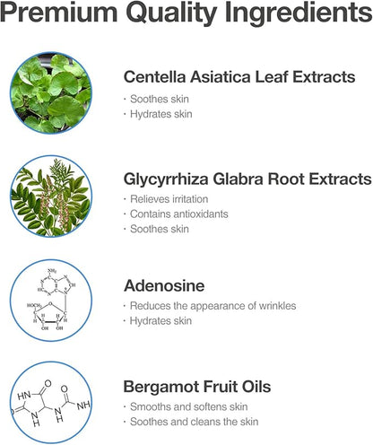 Toning Gel – Premium Hydrating Gel Toner with Centella & Licorice Root Extracts, Adenosine Anti-Wrinkle, Soothing Care for Dry & Sensitive Post-Treatment Skin. 33.8 fl.oz (1000ml)