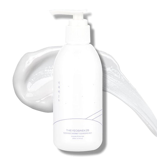 Korean Cleansing Milk for Face – Gentle Facial Cleanser for Dry & Sensitive Skin, Hydrating Makeup Remover, 6.76 Fl Oz (200ml)