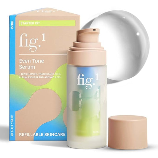 Fig.1 Even Tone Serum for Dark Spots & Uneven Skin Tone, Glowing Skin Face Serum with Niacinamide, Azelaic Acid, Tranexamic Acid & Alpha-Arbutin, Fragrance-Free, Safe for Sensitive Skin, 30ml