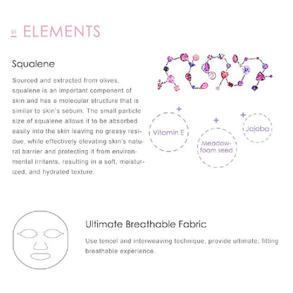 My Beauty Diary-Squalene Restorative Hydrating Facial Mask, Ultra Repairing and Lustrous Radiancw for Mature and Aging Skin (8 Combo Pack)