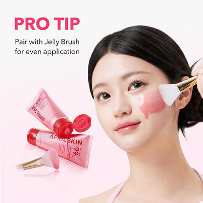 APRILSKIN Pore Care & Glow Duo with Jelly Brush: TXA Niacinamide 99 Overnight Wrapping Mask Duo and Jelly Brush, Calendula Flower-Infused Facial Peel Off Mask and Jelly Brush