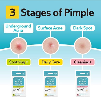 DERMA ANGEL Ultra Invisible Salicylic Acid Acne Patches and Post Acne Dark Spot Patches Bundle - Day and Night Use - UPGRADED