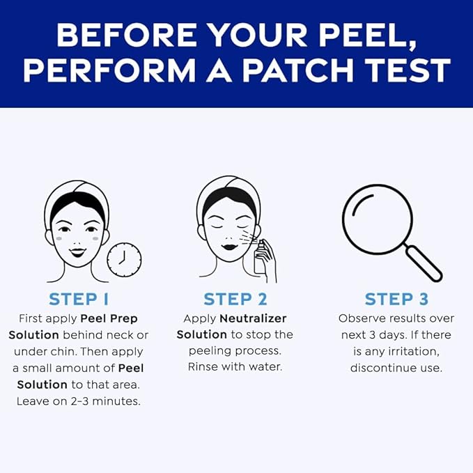 MedPeel Glycolic Acid 30% Peel Kit – Includes Peel, Prep & Neutralizer – Light Strength Chemical Peel for Fine Lines, Wrinkles & Radiant Skin – Suitable for All Skin Tones – 1oz (3pc Set)