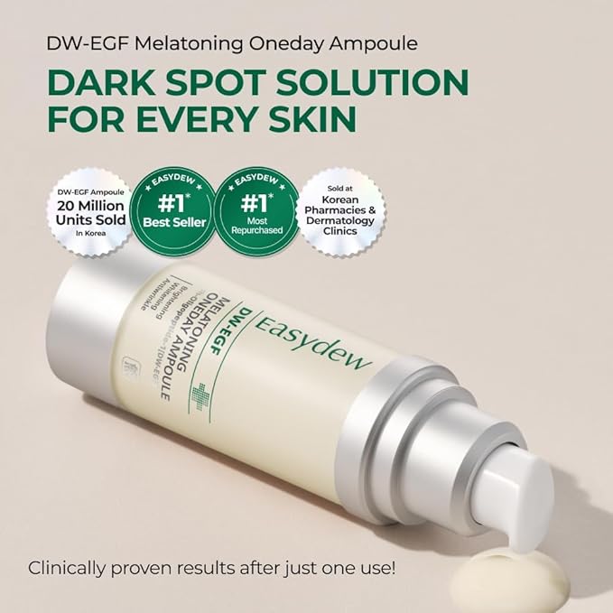 EASYDEW Dark Spot Correcting Serum for Uneven Skin Tone & Dull Skin – EGF, Niacinamide & Glutathione, Anti-Aging Formula, 30ml