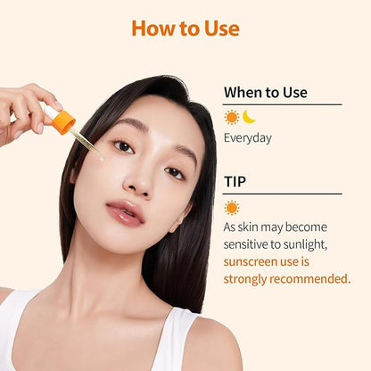 DERMAFIRM Peptology Niacinamide Vitamin C Ampoule - GLASS SKIN with 15% Niacinamide Brightening Ampoule with Glutathione for Dark Spot Correction & Radiance Boost - Korean Skincare 30ml