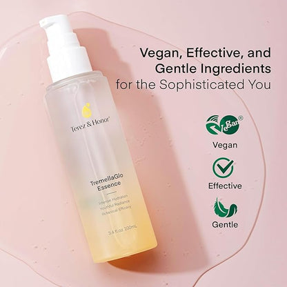 TEREZ & HONOR Collagen Night Wrapping Peel Off Mask & TremellaGlo Essence Face Serum Day & Night Glow Duo, for Elasticity, Hydrating & Glow, Korean Skincare, Dermatologist Tested