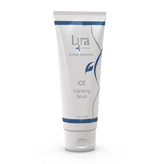 Lira Clinical ICE Clarifying Face Scrub - Soothing & Exfoliating Scrub with Echinacea Plant Stem Cells & Botanical Extracts - Eco-Bead Technology - Anti-acne, Brightening & Cleans Pores - 4 fl oz