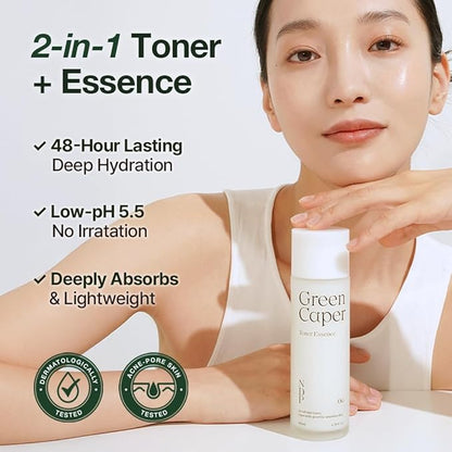 NDP Green Caper Milky Toner Essence - Hydrating Korean Toner for Face, Deep Moisture for Sensitive and Dry Skin, Panthenol, Madecassoside (4.39 Fl oz / 130ml)