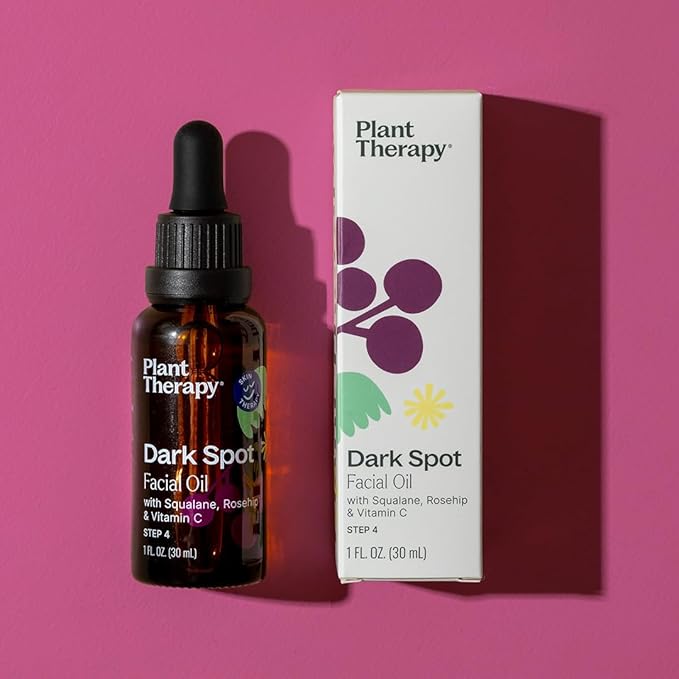 Plant Therapy Dark Spot Facial Oil 30 mL (1 oz) Visibly Reduces the Look of Dark Spots, and Scars, Promotes a More Even, Brighter-Looking Tone, Defends Against Discoloration-Causing Stressors