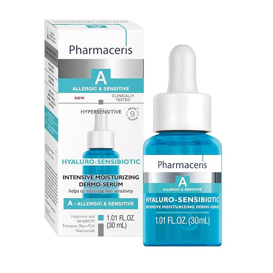 Pharmaceris Intensive Moisturizing Serum - Instant Hydration Hyaluronic Acid, Prebiotic & Niacinamide Light Weight Moisturizer for Glow Skin, HYALURO-SENSIBIOTIC