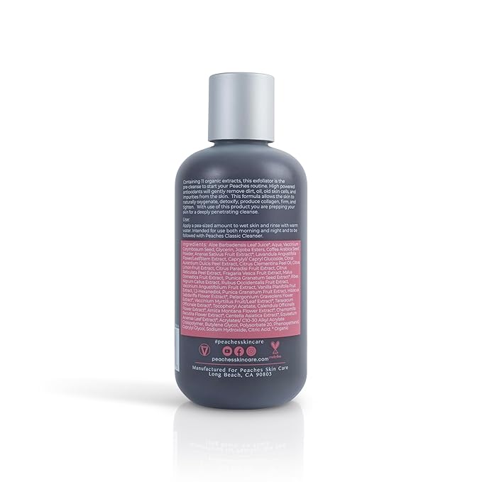 Vegan Face Exfoliator Scrub – Gentle Daily Facial Scrub with Blueberry, Coffee Bean, and Vitamin C – Face Exfoliant for Smooth, Radiant Skin – Flawless Exfoliator (8 oz)