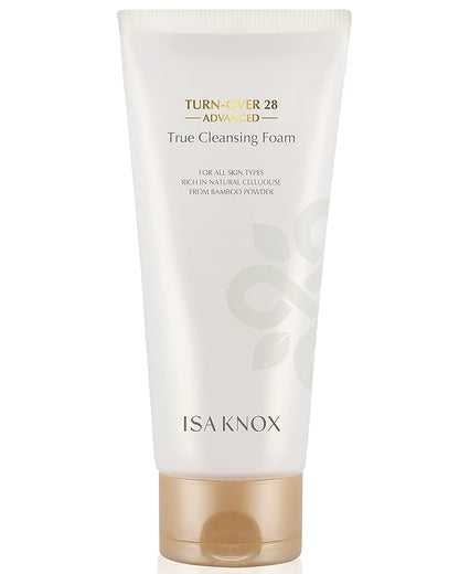 Isa Knox True Foaming Facial Cleanser (6.1fl oz) - Korean Skincare, Non-Drying Bubble Foam Face Wash, Pomegranate Vinegar, Natural Bamboo Cellulose