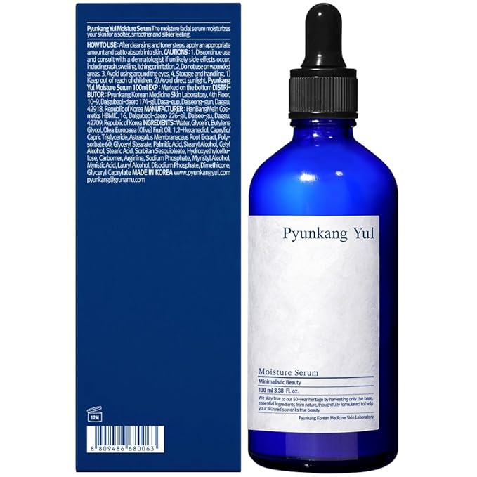 PYUNKANG YUL Moisture Serum for Face - Korean Face Serum with Oriental herbs and Olive Oil giving Oil and Water Balance and Skin Calming Effect - Moisturizer for Oily and Combination Skin - 3.4 Fl Oz