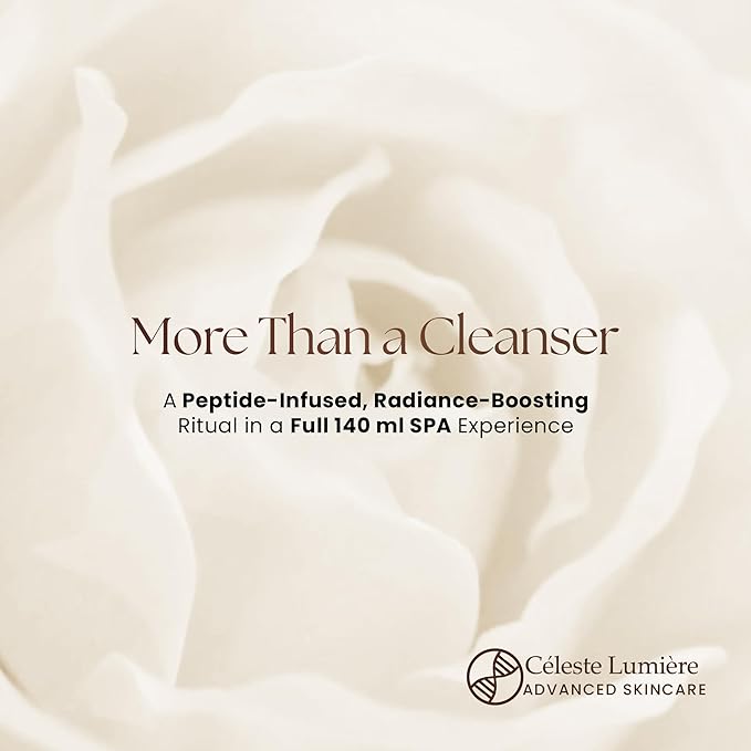 GlycoPeptide Radiance Cleanser - Hydrating Gentle Cleanser with Peptides, Glycolic Acid, AHAs, Vitamin C & E - Exfoliating Face Wash - 4.73 fl oz / 140 ml