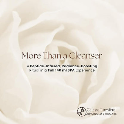 GlycoPeptide Radiance Cleanser - Hydrating Gentle Cleanser with Peptides, Glycolic Acid, AHAs, Vitamin C & E - Exfoliating Face Wash - 4.73 fl oz / 140 ml