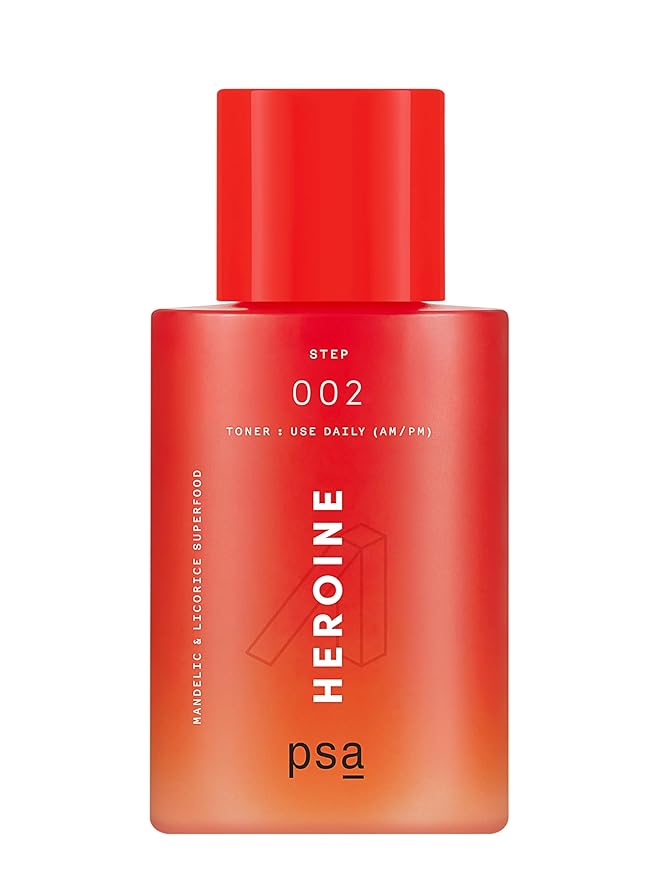 PSA - Heroine Mandelic & Licorice Superfood Toner | Mandelic & Lactic Acid, Licorice Root, Kombucha, Pomegranate Extract | Suitable for All Skin Types (100 mL | 3.4 oz)