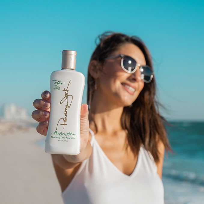 Panama Jack Aloe Moisturizer Lotion - After Sun Daily Skincare, Contains Aloe, Cocoa Butter, Olive & Hemp Seed Oils with Vitamin E, 8 FL OZ (Pack of 6)