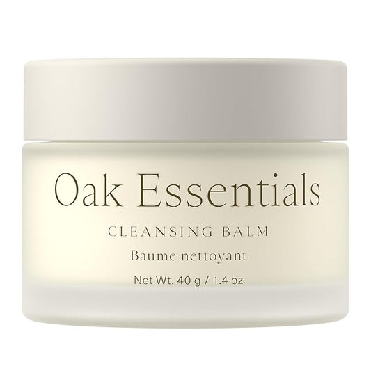 Oak Essentials Cleansing Balm | Makeup Remover Face Cleanser with Avocado Oil, Juniper & Safflower Seed Oil, 1.4 Oz