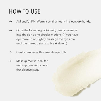 HydroPeptide Makeup Melt, Botanical Cleansing Balm, Restores, Softens and Hydrates Lips, 3.4 Ounce