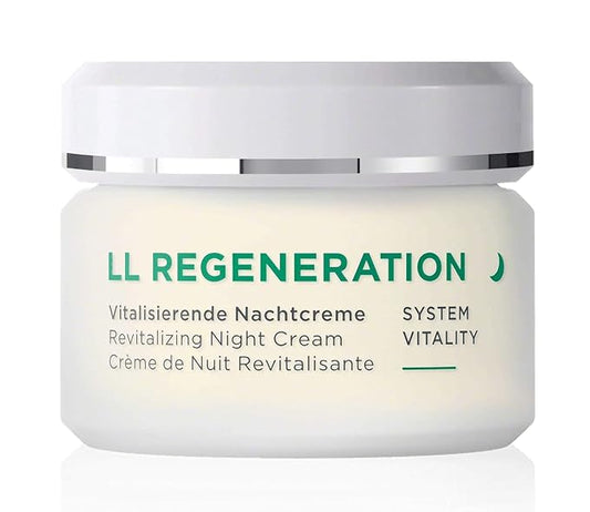 ANNEMARIE BÖRLIND - LL REGENERATION Revitalizing Night Cream - Natural Anti Aging Vitamin C, E and Retinoid Face Cream for Visibly Firmer and Wrinkle Free Skin - Step 4 of 5-1.69 Oz.