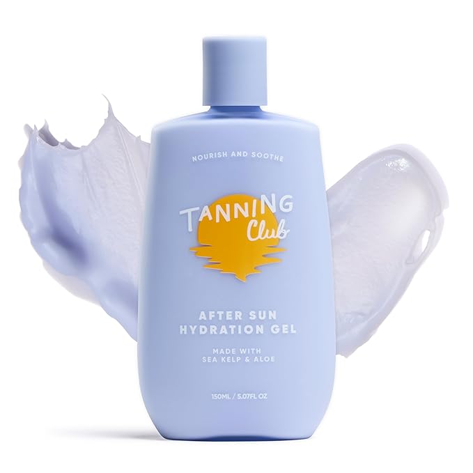 Tanning Club - After Sun Gel - Aloe Vera and Sea Kelp Formula for Sunburn Relief and Hydration - Tan Extender - 150 m