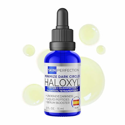 Skin Perfection Haloxyl Anti-aging Under-eye Diy Serum Booster Peptides for Dark Circles, Discolorations Blue Passion Flower .5 Oz, 300 Drops