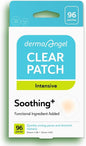 DERMA ANGEL Invisible Salicylic Acid Pimple Patches for Face - Redness Reducing Hydrocolloid Acne Patches, Clear Pimple & Zit Patches for Blind Pimples - 96 Count 2 Sizes Soothing Plus (Clear Patch)