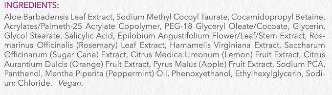 Salicylic Exfoliant Cleanser - Strong but Gentle Non-drying, Lightly Foaming Face wash with Salicylic Acid for Blackheads & Breakouts-Great for Oily & Acne Prone Skin