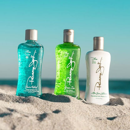 Panama Jack Green Ice Gel - Aloe Vera After Sun Formula Contains No Alcohol, Helps Preserve Tan, Relieves & Moisturizes Dry Skin & Sunburn, 8 FL OZ (Pack of 6)