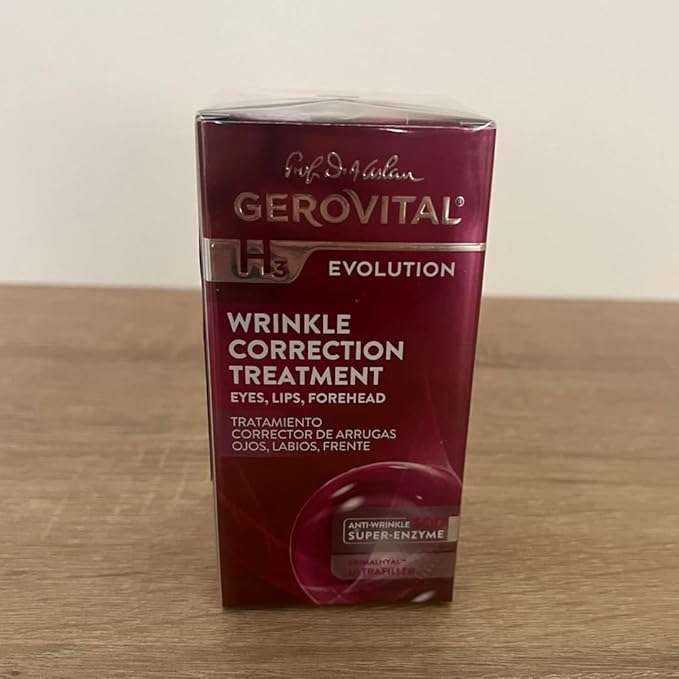 GEROVITAL EVOLUTION Anti-Wrinkle Serum for Eyes, Lips and Forehead Area with Hyaluronic Acid, Vitamin A and E, Reduces Deep Wrinkles, Improves Skin Elasticity, ‎15 ml