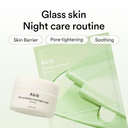 Abib Collagen Gel Mask Heartleaf Jelly 10 Sheets (Soothing) I Korean Vegan Collagen, Cooling Calming Hyaluronic Acid Hydrogel Face Mask Skin Care