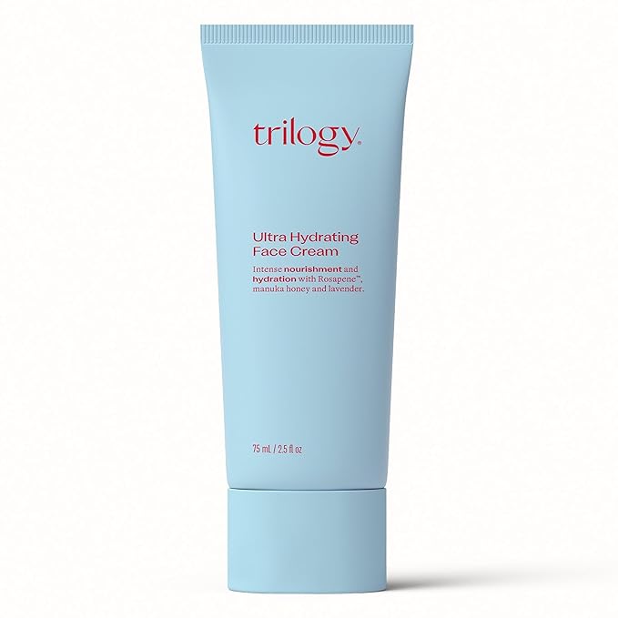 Trilogy Ultra Hydrating Face Cream, Intense Moisture for Dry Skin with Rosehip Oil, 2.5 fl oz