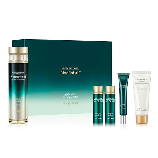 ISA KNOX Age Focus Prime Wrinkle For All (4.9fl oz) - Plant-Based Korean Skin Care Solution for Skin Elasticity & Moisturization by LG Beauty. Daytime Retinol.