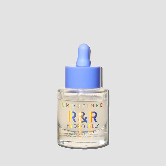 Undefined Beauty R&R Hydro Jelly Face + Eye Serum infused with Peptides, Hyaluronic Acid, Ashwagandha, Centella, Vegan Alternative to Snail Mucin for Dry Dehydrated Skin