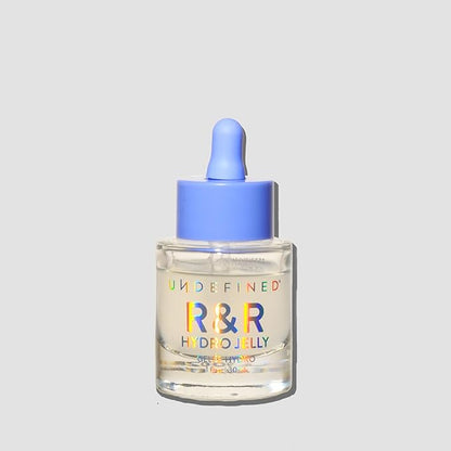 Undefined Beauty R&R Hydro Jelly Face + Eye Serum infused with Peptides, Hyaluronic Acid, Ashwagandha, Centella, Vegan Alternative to Snail Mucin for Dry Dehydrated Skin