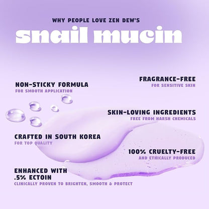 Moon Milk Snail Mucin Moisturizer Gel Cream 3.52 Oz - Blue Light Skin Defense - Korean Snail Mucin Serum Cream that Replenishes Moisture & Leaves Skin Brighter, Plumper, Soothed & Smooth
