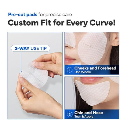 SAM’U PH Sensitive Toner Pad – Splitable Dual-Textured Vegan Facial Exfoliating Pads with Hyaluronic Acid & Panthenol for Daily Hydration & Soothing - Korean Skin Care (60 Pads)