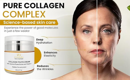 "SOLARIELLE Anti-Aging Skincare Set | Hyaluronic Acid Serum & Collagen Cream | Face & Neck Duo for Wrinkle Reduction | Natural Peptide Formula"