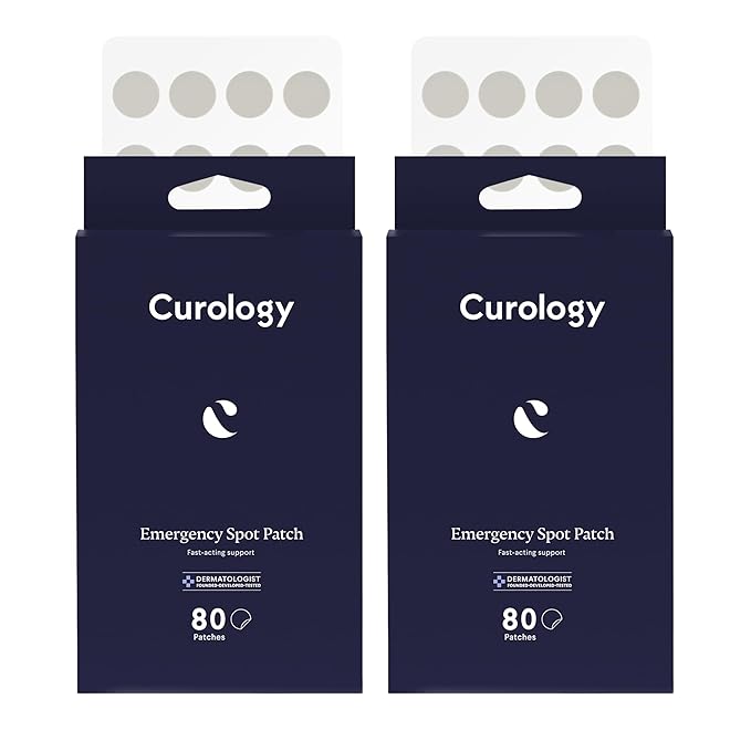 Curology Emergency Spot Pimple Patches for Face, Stocking Stuffer Gifts, Hydrocolloid Pimple Patches Fast-Acting, 160 Count