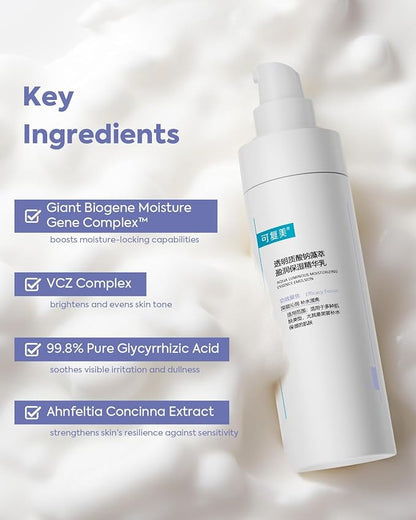 KOMFYMED Facial Moisturizing Lotion, Daily Moisturizer Face Cream with Sodium Hyaluronate & Microalgae Extract, Ultra-Lightweight, Hydrating Serum Face Lotion for All Skin Types - 2.7 fl.oz